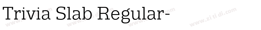 Trivia Slab Regular字体转换